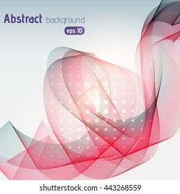 Abstract pink background with swirl waves.  Eps 10 vector illustration