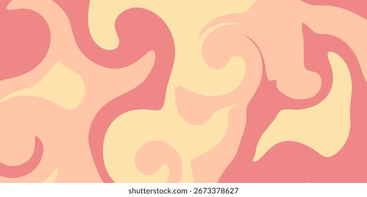 Fundo rosa abstrato com padrão de redemoinho. Modelo para banner, cartaz, mídia social.