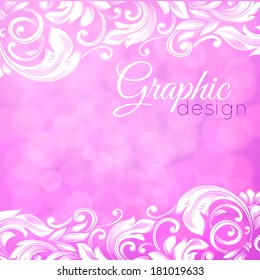 abstract pink background with swirls
