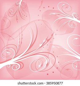 Abstract pink background with swirls