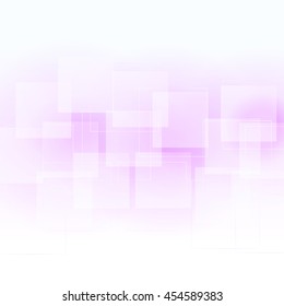 abstract pink background with transparent shapes. vector