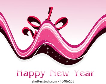 abstract pink background with twinkle star stripes with 2010
