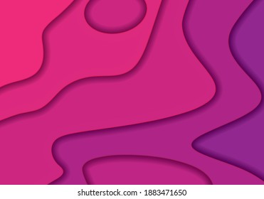 Abstract pink background. Vector illustration of purple background. Background Paper Cut