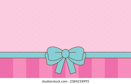 Abstract pink background vector illustration. Abstract pink background with blue bow. Decoration banner themed Lol surprise doll girlish style. Invitation card template svg