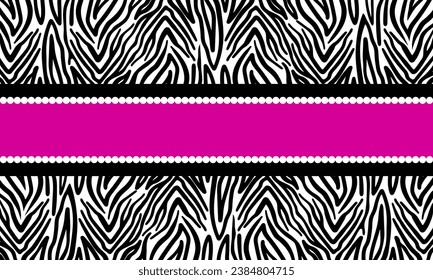 Abstract pink background vector illustration. Abstract pink background with zebra pattern. Decoration banner themed Lol surprise doll girlish style. Invitation card template