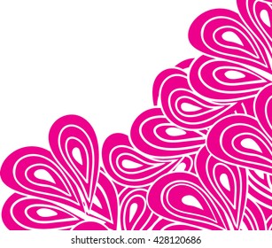 An abstract pink background with wavy elements
