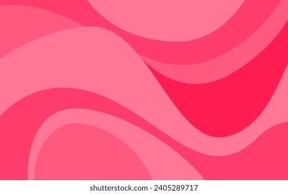 Abstract pink background with wavy shapes for banner, poster, cover, backdrop designs
