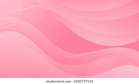 Abstract Pink Background with Wavy Shapes. flowing and curvy shapes. This asset is suitable for website backgrounds, flyers, posters, and digital art projects.