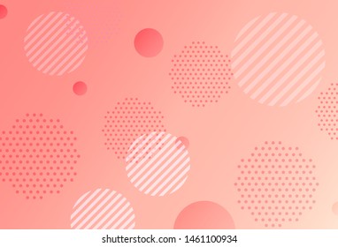 Abstract pink balls geometric gradient color background