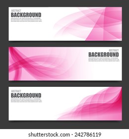Abstract pink banner bright and light background vector illustration