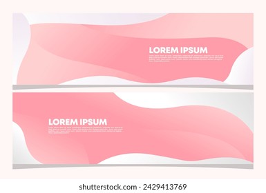 Abstract pink banner design. Fluid Vector shaped background. Modern Graphic Template Banner pattern for social media and web sites