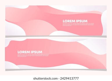 Abstract pink banner design. Fluid Vector shaped background. Modern Graphic Template Banner pattern for social media and web sites