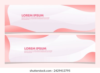 Abstract pink banner design. Fluid Vector shaped background. Modern Graphic Template Banner pattern for social media and web sites