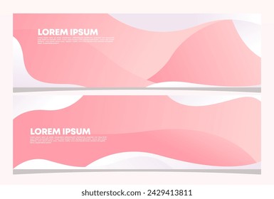 Abstract pink banner design. Fluid Vector shaped background. Modern Graphic Template Banner pattern for social media and web sites