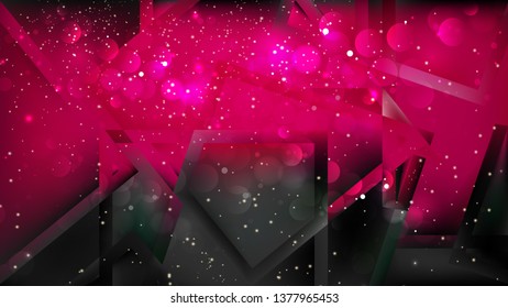 Abstract Pink and Black Bokeh Background Design