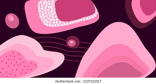 Abstract pink and black color pattern background, geometric trendy shape texture. Vector design. For use as brochure cover template background. It's a girl concept.  