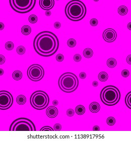 Abstract pink and black pattern with circles. Geometry pattern for fabric. Round Circle Dots. Network Design, Technology Science, Vector Illustration. Perfect For Logo, Banner, Holiday Background.