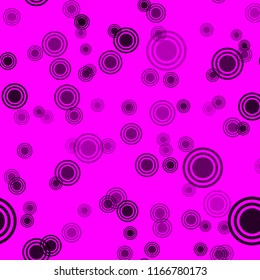 Abstract pink and black pattern with circles. Geometry pattern for fabric. Round Circle Dots. Network Design, Technology Science, Vector Illustration. Perfect For Logo, Banner, Holiday Background.