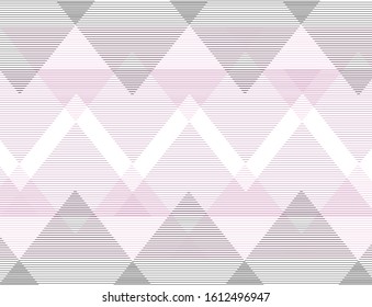 Abstract pink and black pattern from striped triangles.