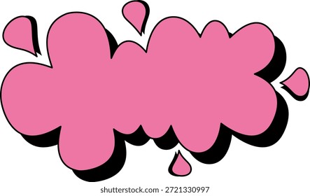 Elemento gráfico de blobs rosa Abstractas