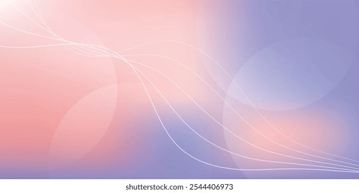 Abstract pink and blue background with dynamic wave lines. Professional color tone background. Wave line wallpaper. Vector illustrator.