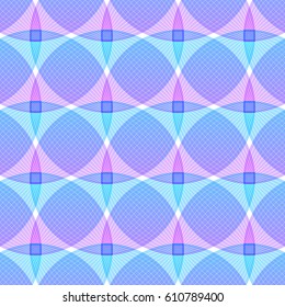 Abstract pink and blue background, geometric shapes with many thin lines. Seamless vector pattern. Lotus petals pattern. Vector illustration.