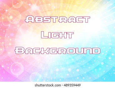 Abstract Pink and Blue Background with Light Sparks, White Stars and Confetti. Eps10, Contains Transparencies. Vector