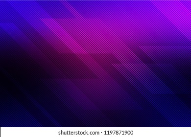 Abstract Pink And Blue Background With Lines. Illustration Technology.