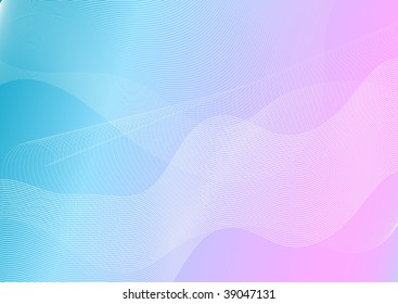 Abstract pink and blue background with  lines (vector)