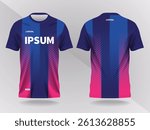 abstract pink and blue background and pattern for sport jersey design and mockup