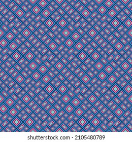 Resumen de color rosa, azul y negro cuadro cuadrado diagonal de fondo de patrón transparente. Ilustración vectorial.