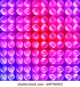 Abstract pink and blue bright background, banner, card for night club. Disco background with circles. Vector illustration