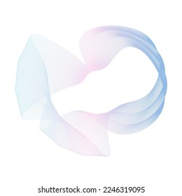 Abstract pink and blue circle wave frame background. Vector illustration.