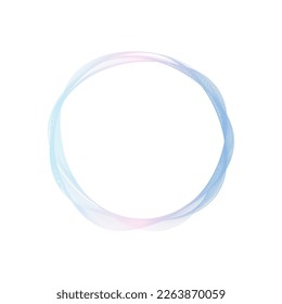 Abstract pink and blue circle wave frame background. Vector illustration.