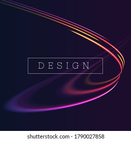 Abstract pink and blue colour vector neon loop, dynamic fluid composition