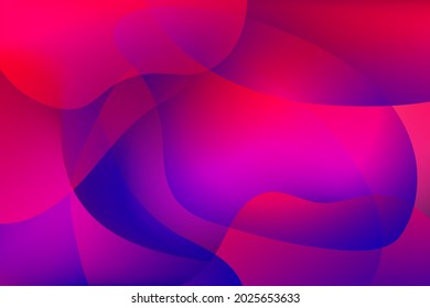 abstract pink and blue curve gradient shape vector background