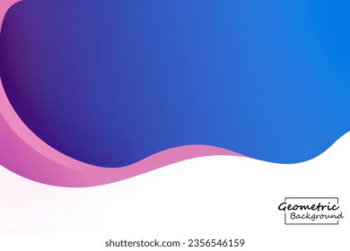 Fondo geométrico rosa y azul abstracto. Composición dinámica de formas. Ilustración vectorial.