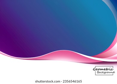 Abstract pink and blue geometric background. Dynamic shapes composition. Vector illustration.