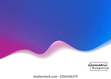 Abstract pink and blue geometric background. Dynamic shapes composition. Vector illustration.