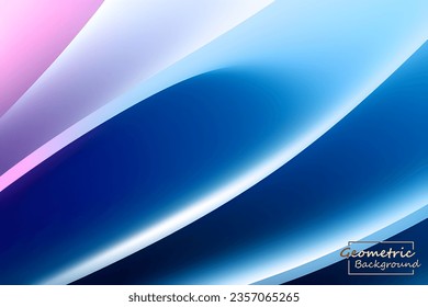 Abstrakter rosafarbener und blauer geometrischer Hintergrund. Dynamische Formen-Zusammensetzung. Vektorgrafik.