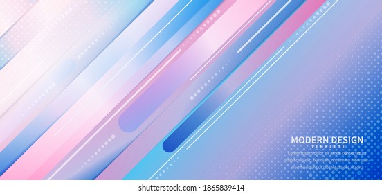 Resumen degradado azul rosa degradado diagonal forma geométrica redondeada superpuesta fondo. Concepto moderno. Ilustración del vector 