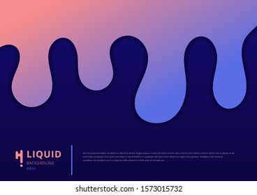 Abstract pink and blue gradient liquid flow background. Vector illustration