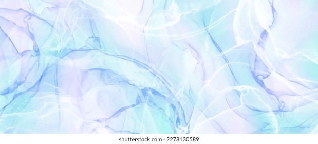 Abstract pink and blue ink vector art background for cover design, invitation, card, flyer, poster Hand drawn illustration. Fluid art. Modern watercolor backdrop. Spring template for design.	
