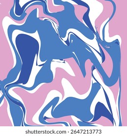 Fundo líquido azul rosa abstrato com fundo transparente isolado