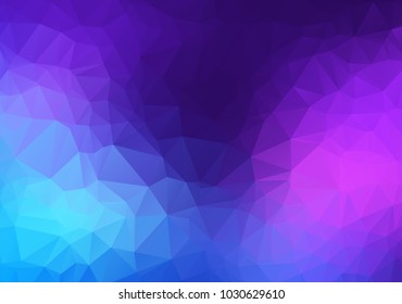 Abstract Pink, blue, Purple vector Low poly crystal background. Polygon design pattern. Low poly illustration, low polygon background.