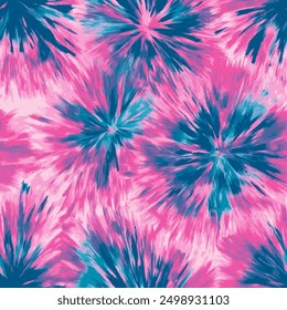Abstract pink and blue tie dye shibori watercolor painting patterns, Cute seamless pattern design element for sale banners, posters, labels, and gift wrapping paper.