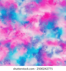 Abstract pink, blue tie dye shibori watercolor painting, Cute seamless pattern design element for sale banners, posters, labels, and gift wrapping paper.