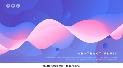 Abstract Pink and Blue Wave Background