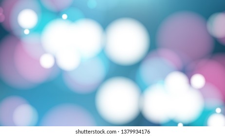 Abstract Pink Blue and White Blurred Bokeh Background