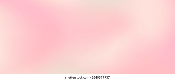 Abstrakter rosafarbener, unscharfer Hintergrund. Moderner glatter rosafarbener Farbverlauf-Hintergrund. Weiche neutrale Flüssigtapete. Sanfte Textur für Cover, Banner, Flyer, Präsentation. Vektorgrafik